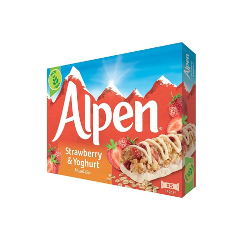 Alpen Strawberry & Yoghurt muesli bar (5x29) 145g