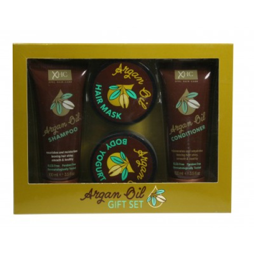 Argan Oil Box Set 4Pcs - Shampoo/Cond/Body Yogurt/Hair Mask