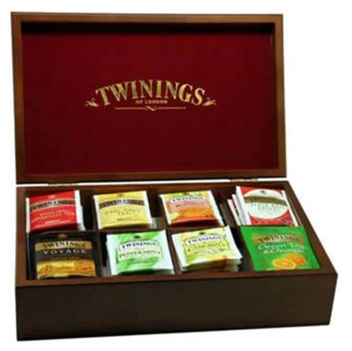 Twinings wooden box for tea bags 8 compartments 