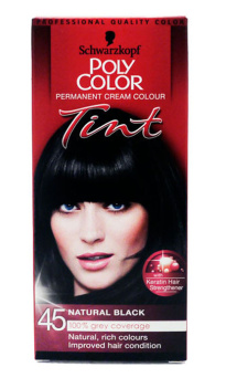 Schwarzkopf Poly Color Tint 45 Natural Black Permanent Cream Colour