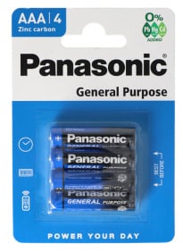 PANASONIC Batteries AAA R03 4pcs