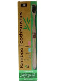 Xoc Bamboo Eko Soft Toothbrushes 3Kpl