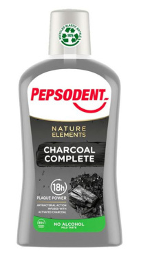 Pepsodent Charcoal Complete mouthwash 500ml