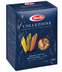 Barilla Collezione Mezze Penne Tricolore Durum wheat pasta 500g