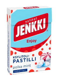 Jenkki Enjoy Polka Mint xylitol pastille 50g
