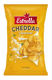 Estrella Cheddar & Sourcream chips 275g