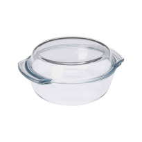 Round glass fountain with lid 1,7 L
