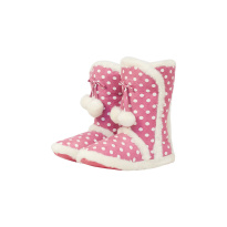 Kid's home ankle slippers 36-41 pink/with dots