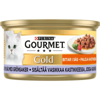 Gourmet Gold cat portion box veal in vegetable sauce 85g