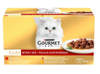 Gourmet Gold sauce range, cat food 4x85g 

