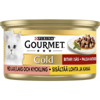 Gourmet Gold Salmon and Chicken in Sauce, cat food 85g