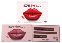 Pink Lipstick Liner & Gloss Trio 3 Piece Set Vegan
