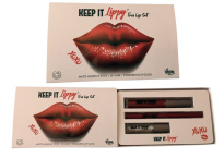 Red Lip Trio Lipstick Liner & Gloss 3 Piece Set Vegan Makeup Skin Treats