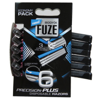 Body X Fuze Shaving Razor 3 Blades 6Pcs    