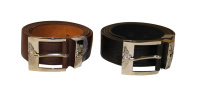 Men's leather belt Black 115 cm