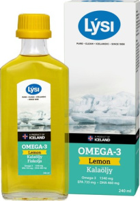 Lysi Omega-3 Lemon Lemon Flavored Fish Oil 240 ml