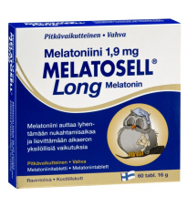 Melatosell Long 1,9 mg Melatonin 60 pills
