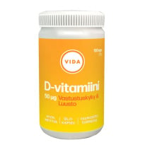 Vida D-vitamiinivalmiste 50µg 100kap 39g