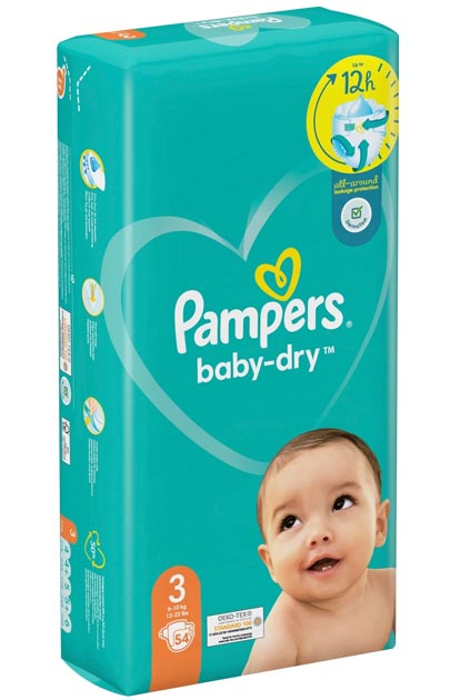 Pampers Baby-Dry S3 6-10 kg 54 Pcs
