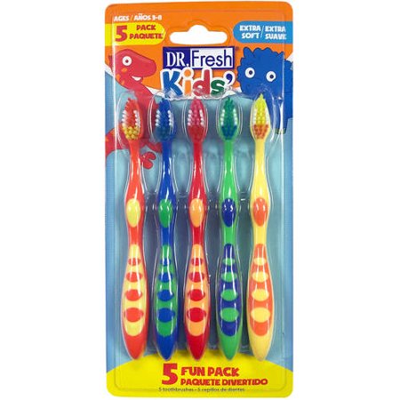 Dr.Fresh Kids Toothbrushes, Extra Soft 5Pcs