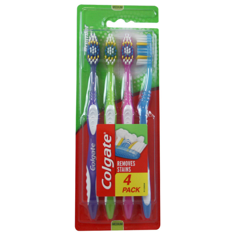 Colgate Toothbrush Extra Clean -Medium Bristles Soft Grip 4Pcs