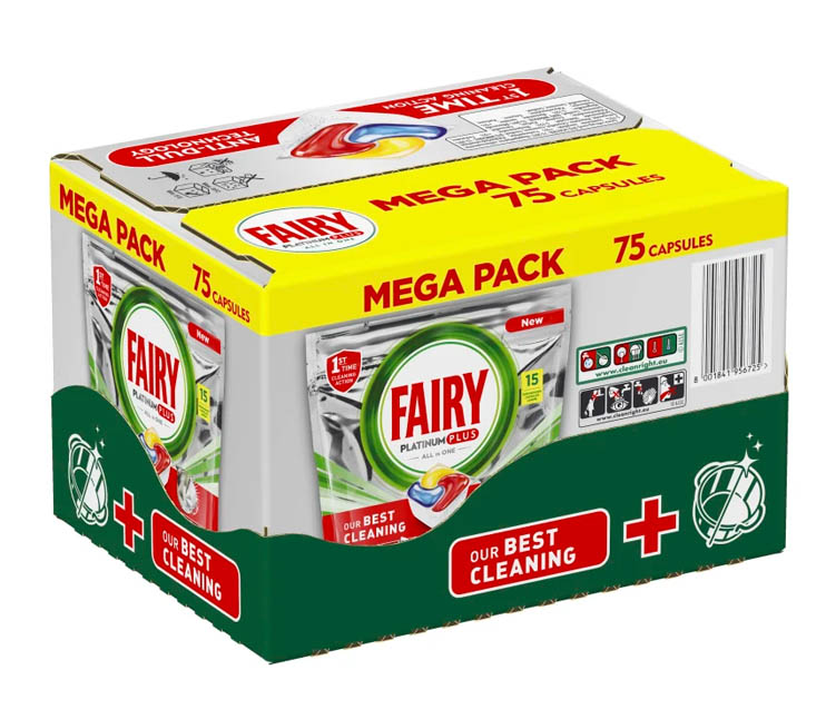 Fairy Platinum Plus All In One Dishwasher Tablet 75 kpl - BOX