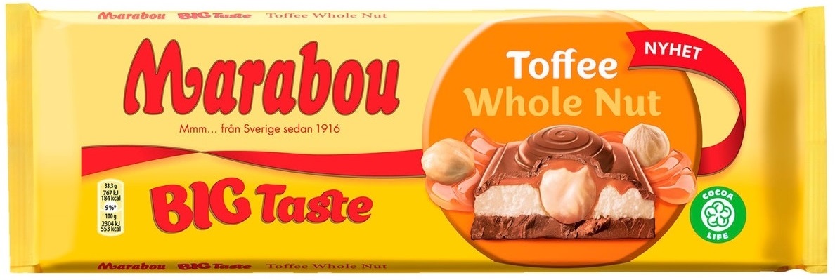 Marabou Big Taste Toffee Whole Nut 300g&#160;
