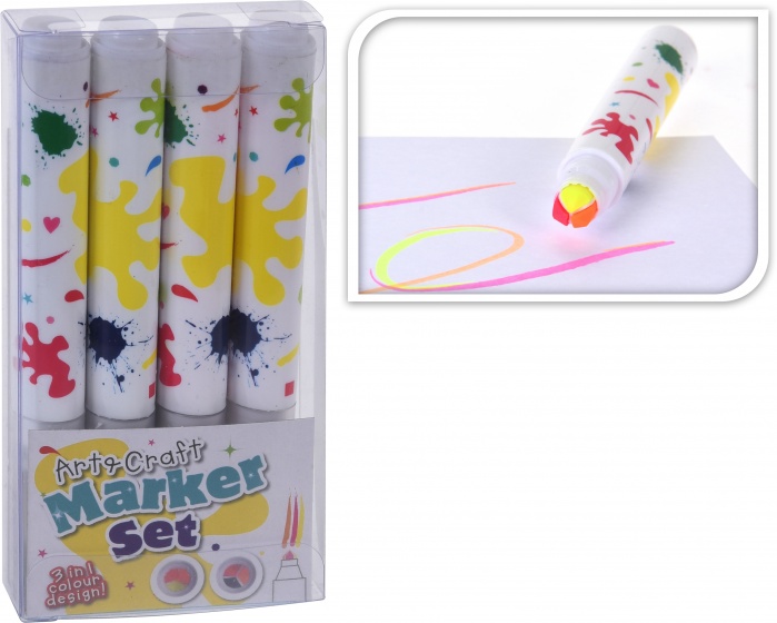 Set of Markers 3 in 1 4 pcs
