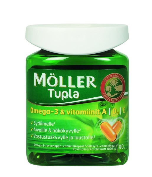 Möller Tupla Omega-3 + ADE-vit 100capsules