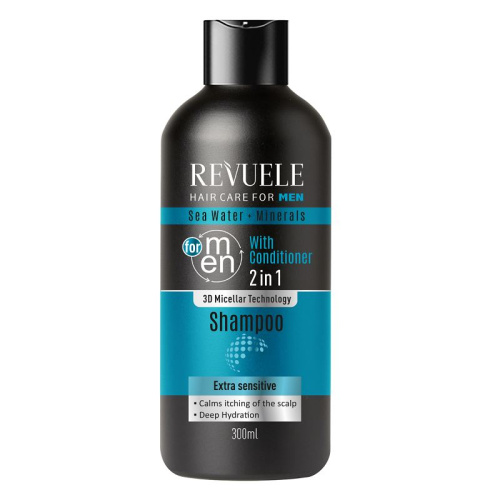 Revuele Men'S Skin Care Seawater & Mineral 2In1 Shampoo & Conditioner 300ml