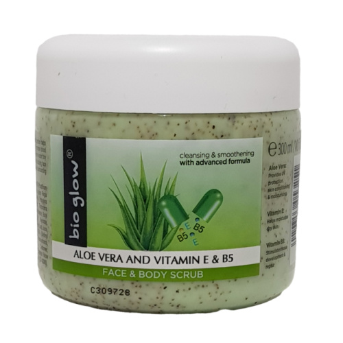 Bio Glow Aloe Vera And Vitamin E & B5 Face & Body Scrub 300ml