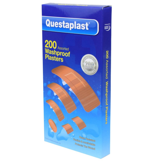 Questaplast Assorted Washproof Plasters 200 pcs 