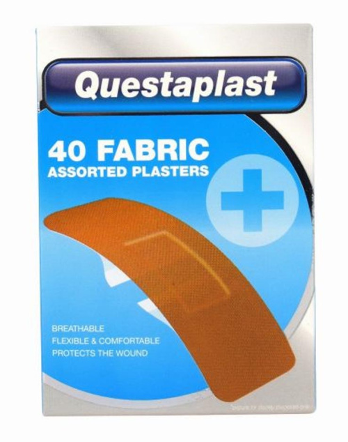 Questaplast Assorted Fabric Plasters 40 pcs 