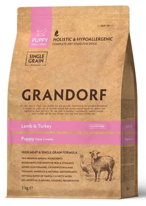 Grandorf Dog Lamb and Brown rice Puppy 3 kg