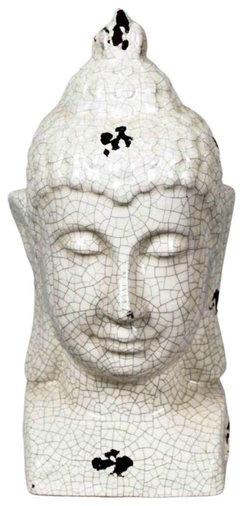 Buddha statue ceramic, white