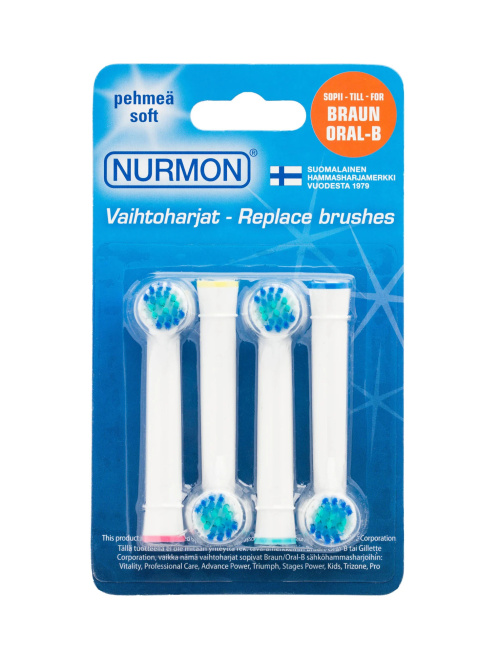Nurmon Replacement Brush Oral-B / Braun 4Pcs