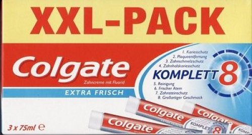 Colgate Toothpaste 3x75ml Komplett Extra Fresh