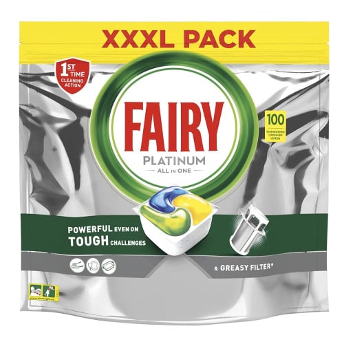 Fairy Platinum All in One Dishwasher Tablets 100tabl