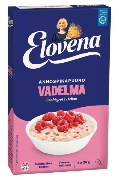 Elovena instant porridge raspberry 6x35g