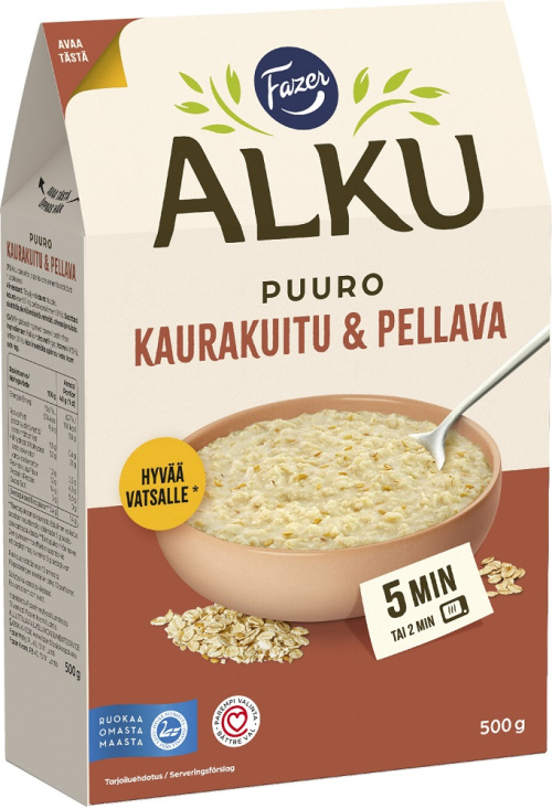 Fazer Alku Oat fibre & flax porridge 500 g