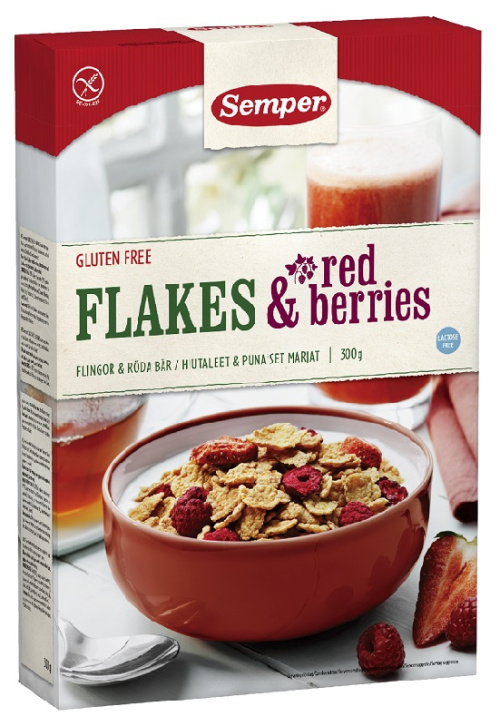 Semper flakes and red berries 300g (gluten-free)