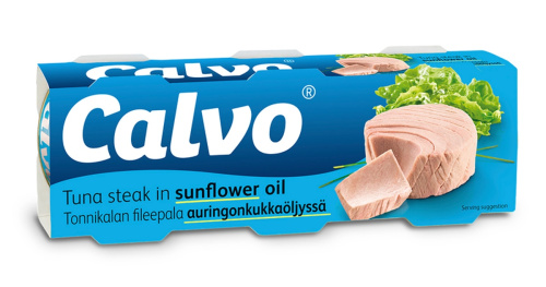 Calvo Tuna Steak in Sunflower Oil 3-pack 240g