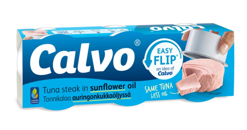 Calvo Tuna Steak in Sunflower Oil 3-pack 195g