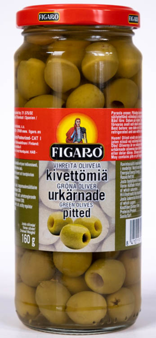 Figaro green olive 340g / 160g pitted