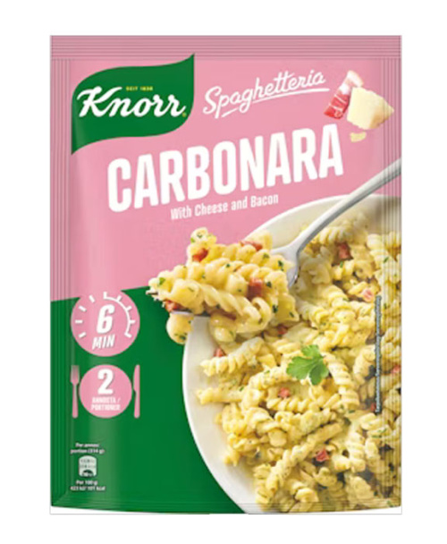 Knorr Carbonara Spaghetteria Pasta Meal Bacon and Cheese 154g