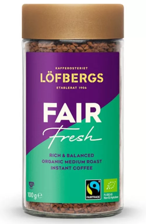 Löfbergs Fair Fresh Instant Coffee 100 g Fair Trade, organic