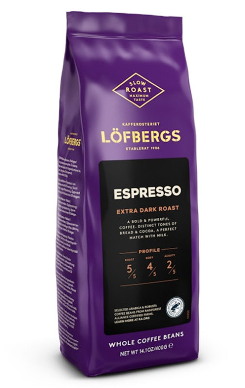 Löfbergs Espresso Bean coffee 400 g RFA