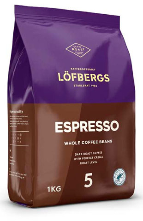 LÖFBERGS espresso coffee beans 1 kg (dark)