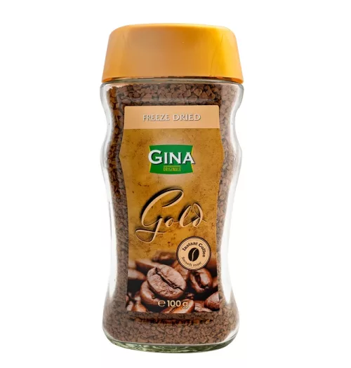 Gina Gold Instant Coffee Glass Jar 100g