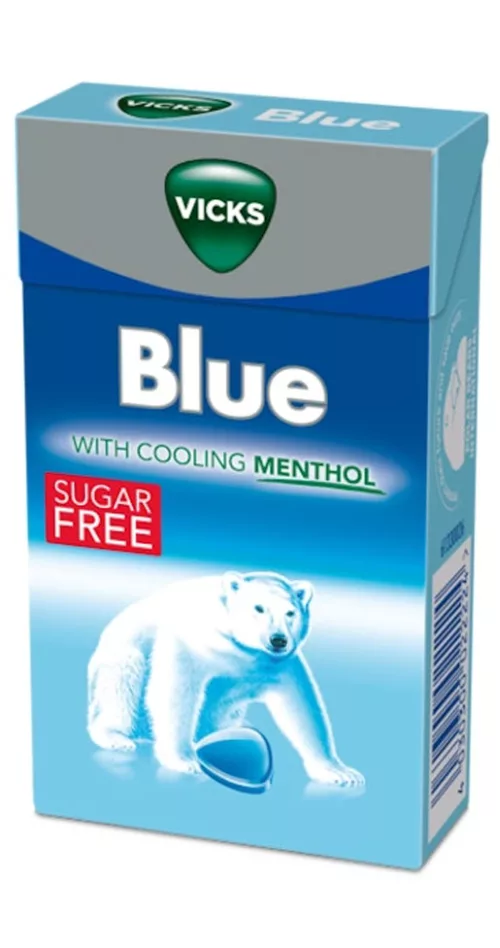 Vicks blue throat lozenge 40g sugar-free